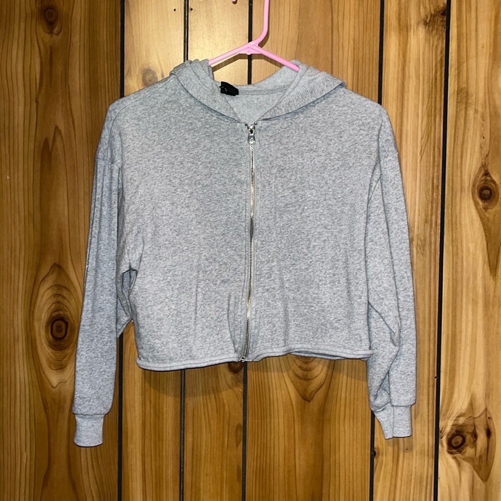 art class cropped zip up hoodie